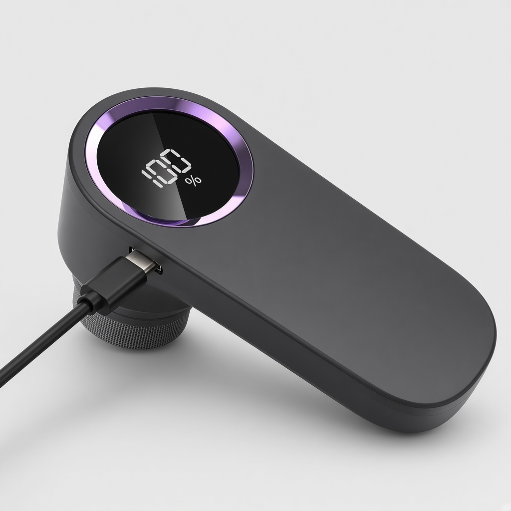 Quitapelusas cargando por USB-C con la pantalla al 100 %